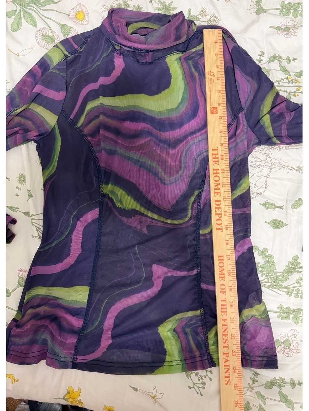 Fabletics Multicolor Swirl Mesh Top - Picture 5 of 6